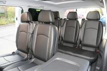 Comfortable seats in the Mercedes Benz minivan